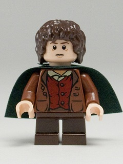 Frodo Baggins - Reddish Brown Jacket, Dark Brown Legs, Dark Green Cape (lor028)
