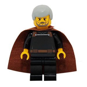 Count Dooku - Light Gray Smooth Hair, Brown Cape (sw0060)