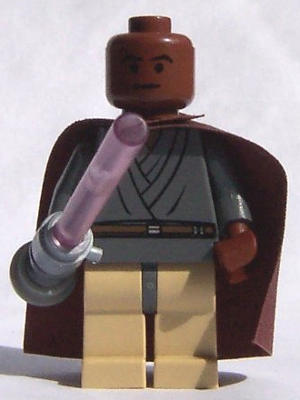 Mace Windu with Light-Up Lightsaber (Trans-Light Purple Lightsaber Blade) (sw0133)