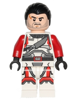 Republic Trooper - Black Hair, Red Arms (sw0391)