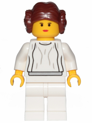 Princess Leia - White Dress, Simple Belt, Yellow Head and Hands, 20th Anniversary Torso (sw1022)