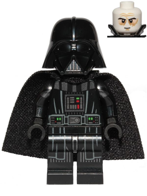 Darth Vader - Printed Arms, Spongy Cape, White Head with Smile (sw1106)
